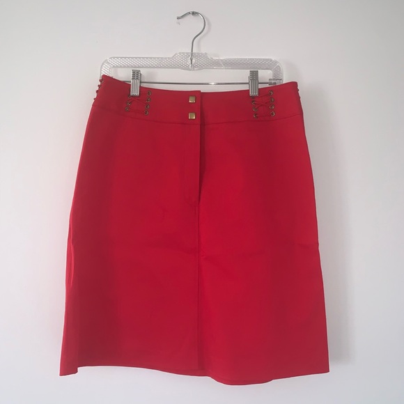 Red Straight Skirt - Picture 1 of 7
